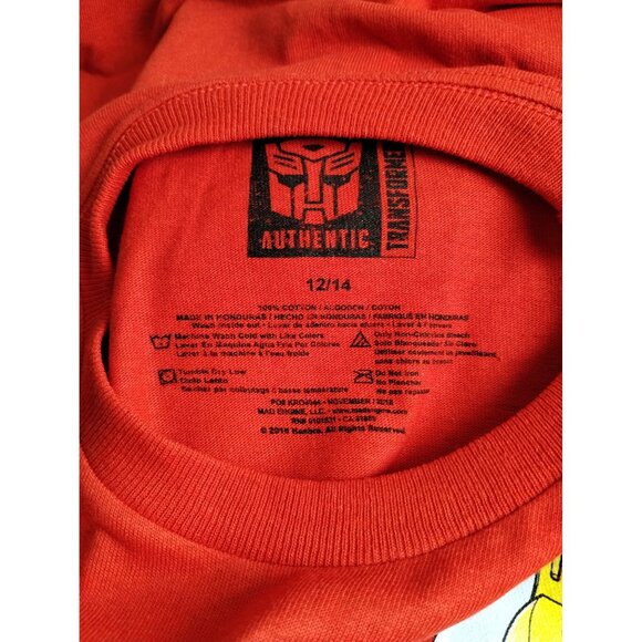 Transformers Boys 12 to 14 Bumblebee Stance Red Graphic T-Shirt New - Picture 4 of 5